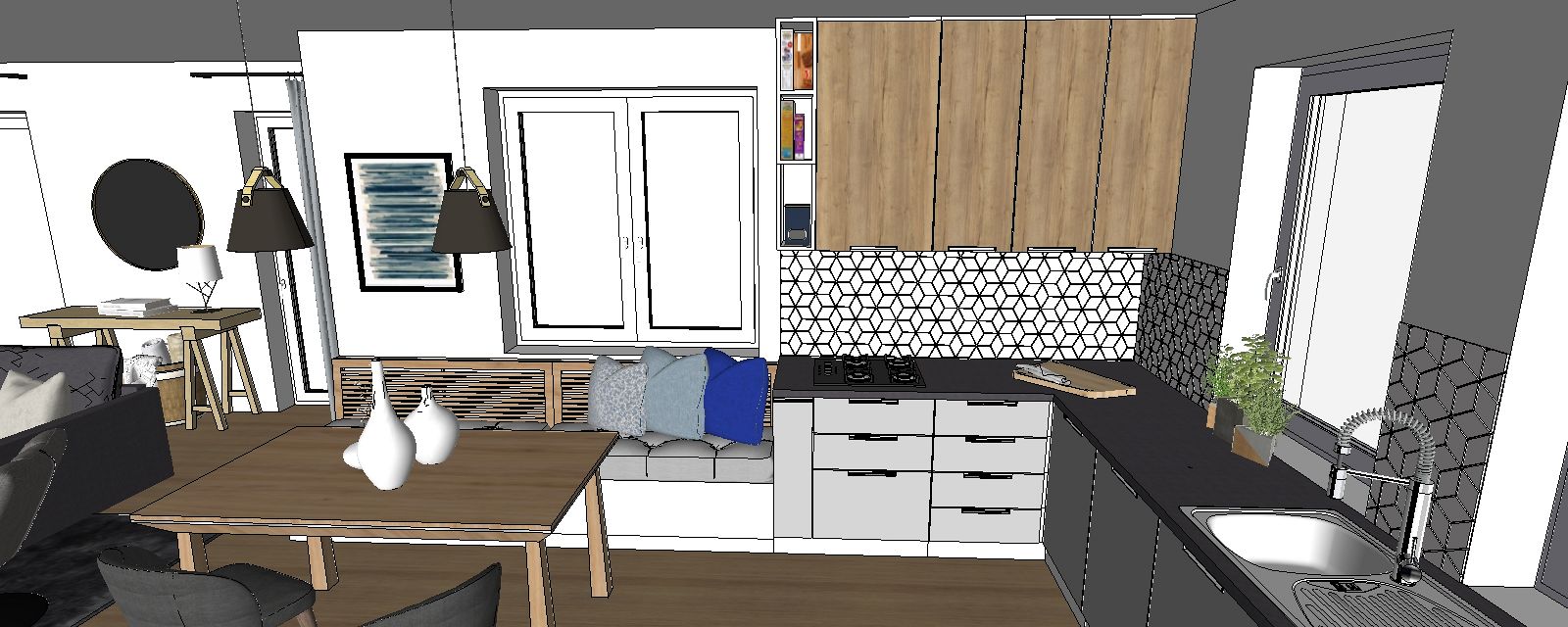 3d návrh interiéru kuchyňa