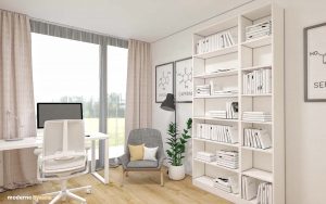 Návrh interiéru - študentská izba projekt "Pekná vyhliadka"