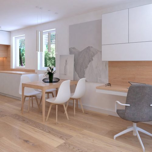 Návrh interiéru - Pracovný kút - Príjemný škandinávsky dizajn