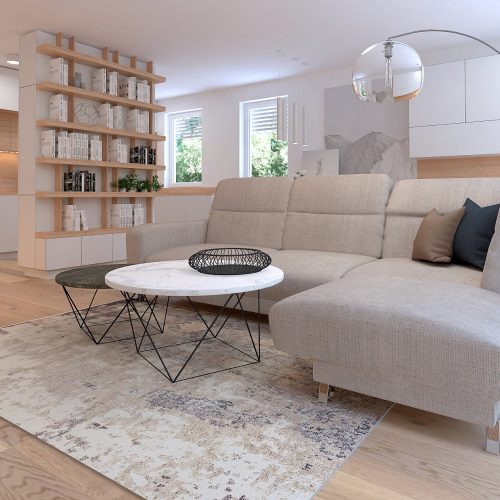 Návrh interiéru - Obývačka - Príjemný škandinávsky dizajn