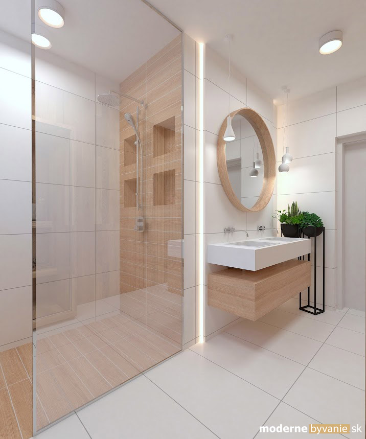 Návrh interiéru - Kúpelňa so saunou- Príjemný škandinávsky dizajn