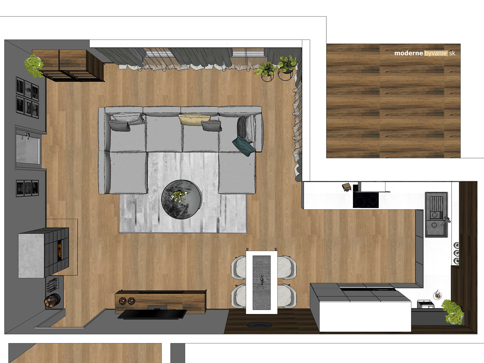 Návrh interiéru - Hosťovská izba - Vytvorenie hosťovskej izby v byte