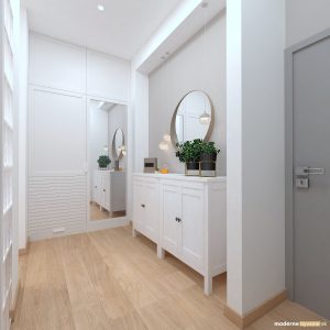 Návrh interiéru - Vstupná chodba - Bytový dizajn malého bytu s veľkou izbou