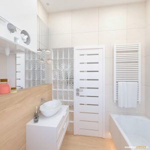 Návrh interiéru - Kúpelňa - Bytový dizajn malého bytu s veľkou izbou