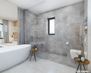 Návrh interiéru - Kúpelňa - Dizajn interiéru domu v Tatrách