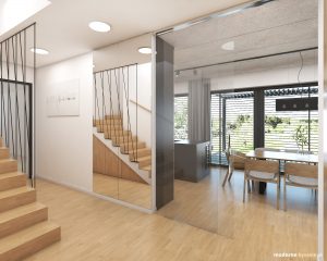 Návrh interiéru - Chodba - Dizajn interiéru domu v Tatrách