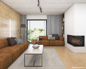 Návrh interiéru - Obývačka - Dizajn interiéru domu v Tatrách