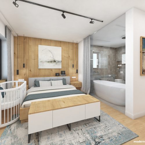 Návrh interiéru - Spálňa - Dizajn interiéru domu v Tatrách