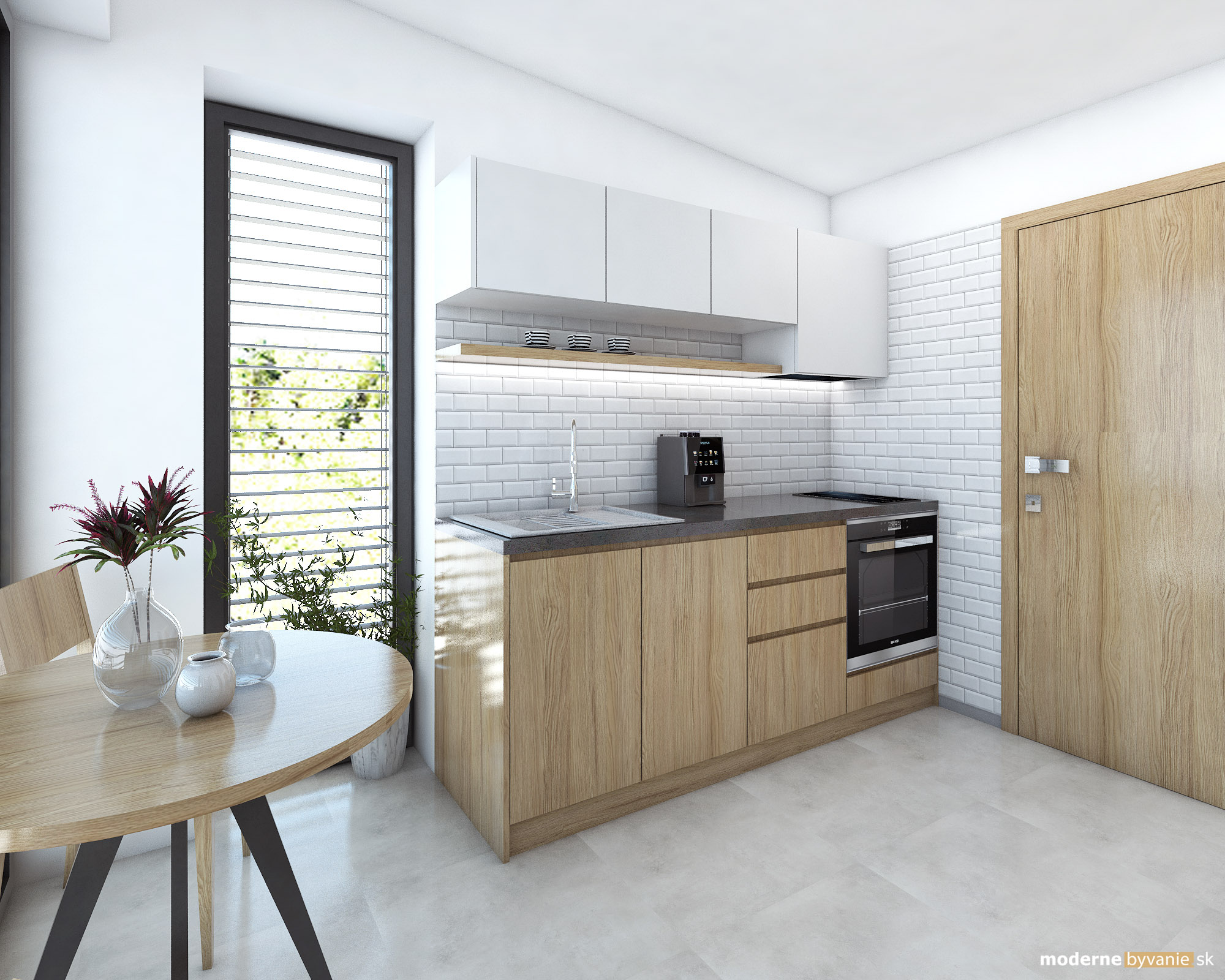 Návrh interiéru-kuchyňa-Dobrý interiérový architekt aj záhradný domček navrhne